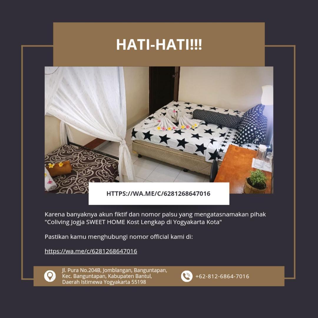 Coliving Jogja Sweet Home Kost Lengkap Di Jogjakarta Exterior photo